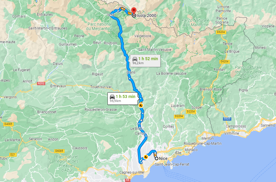 De Nice à Isola 2000
