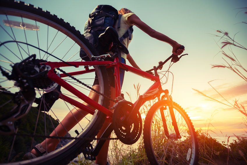 homme à vélo