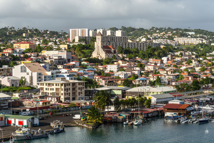 cityscape of fort de france martinique island french antilles ca