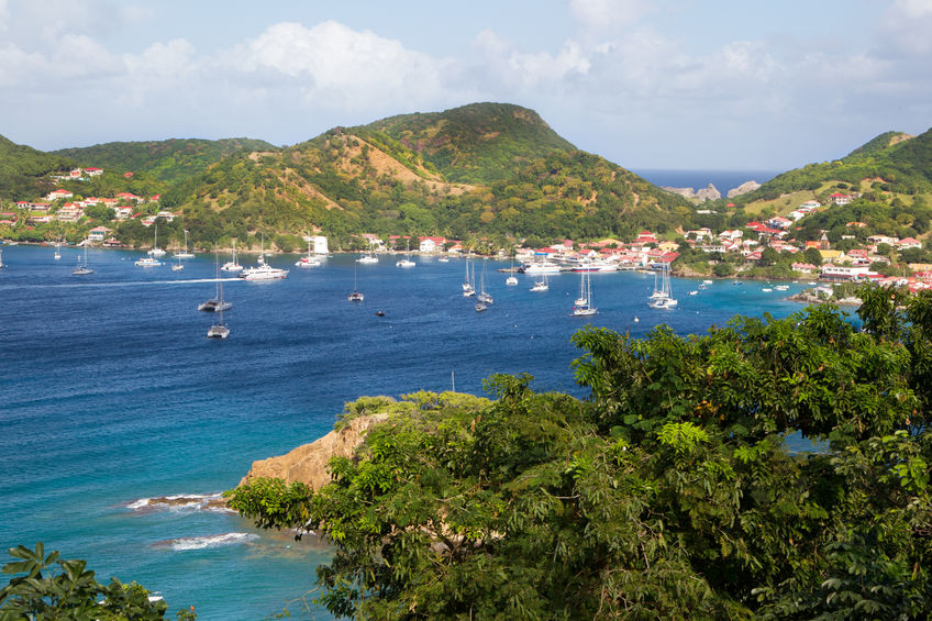 view at the caribbean island martinique.